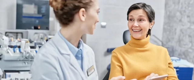 woman visiting our San Jose dentist