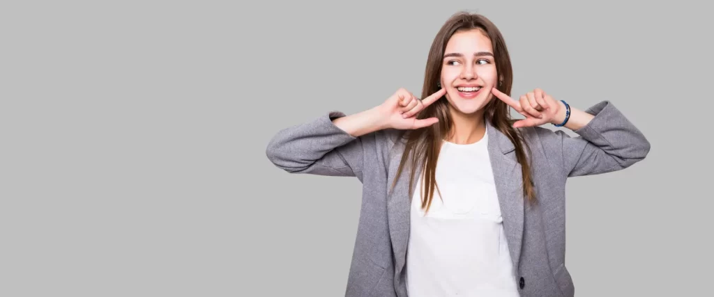 woman smiling