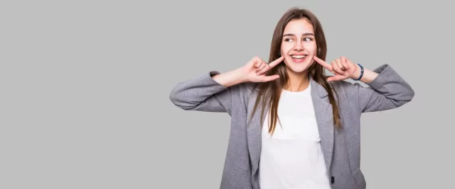 woman smiling
