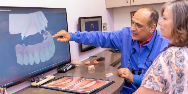 San Jose dentist with patient