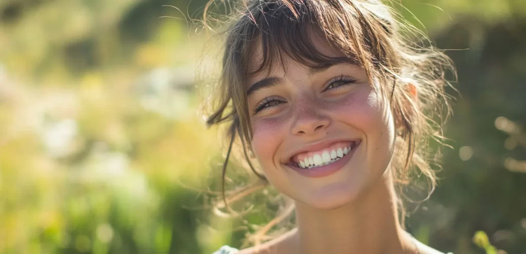 little girl smiling